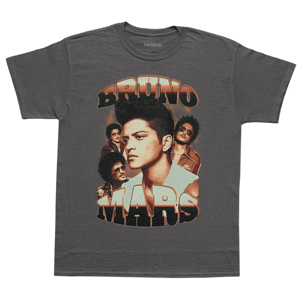 camiseta bruno mars vintage chumbo