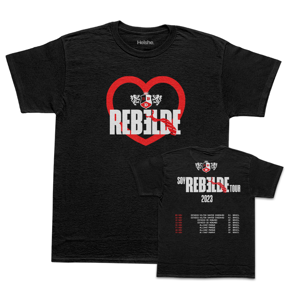 Camiseta RBD Rebelde Tour 2023 (Com Datas)