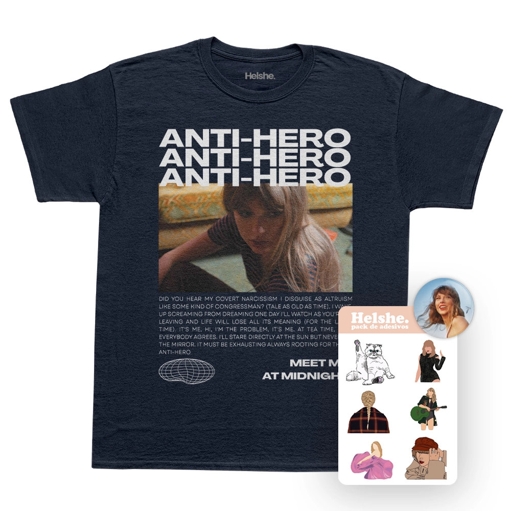 Camiseta Taylor Swift Anti-hero + Kit