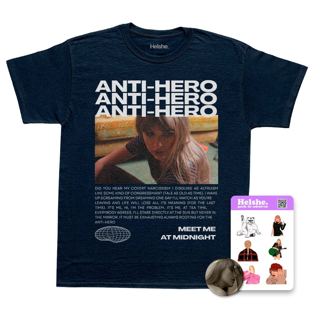 Camiseta Taylor Swift Anti-Hero + Kit