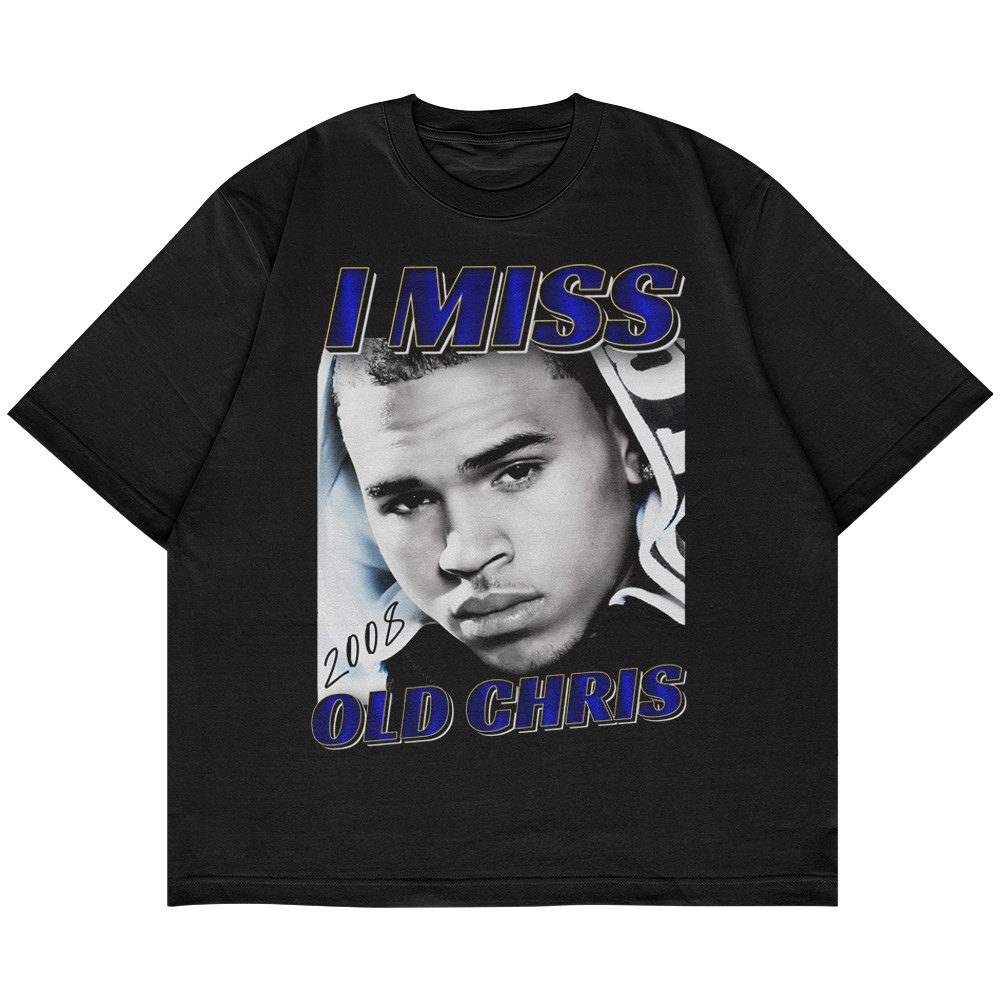 Camiseta Oversized Chris Brown Vintage